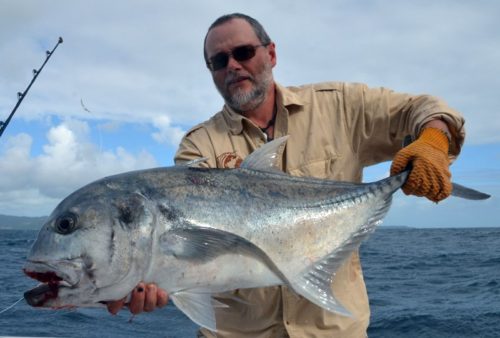 carangue ignobilis de 15kg relâchée - Rod Fishing Club - Ile Rodrigues - Maurice - Océan Indien