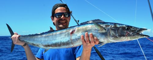 Fifi et son wahoo - Rod Fishing Club - Ile Rodrigues - Maurice - Océan Indien