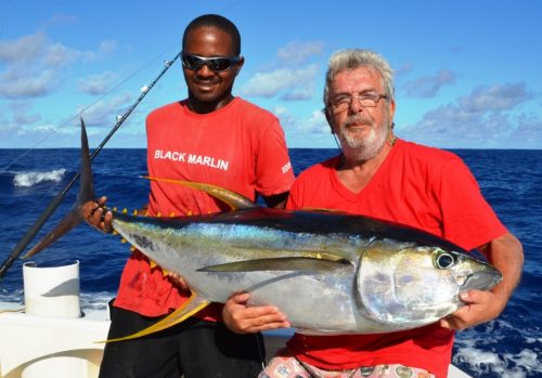 Thon jaune de 34kg - Rod Fishing Club - Ile Rodrigues - Maurice - Océan Indien