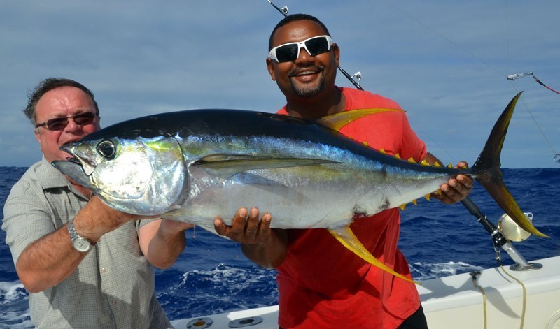 thon jaune 26kg - Rod Fishing Club - Ile Rodrigues - Maurice - Océan Indien