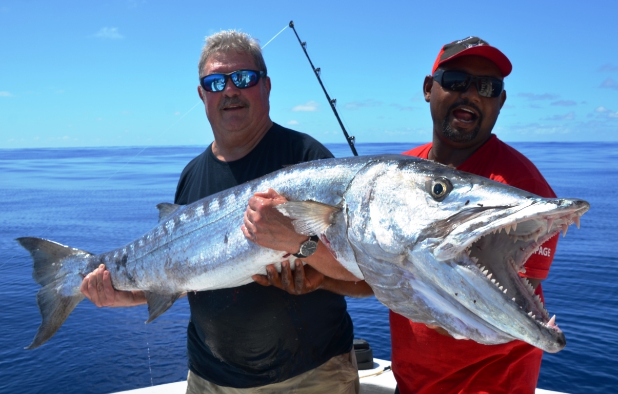 27kg barracuda on trolling by Paulus-van-den-Berk - Rod Fishing Club - Rodrigues Island - Mauritius - Indian Ocean