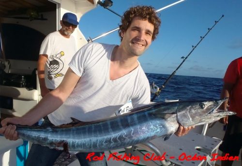 Brice et son wahoo - Rod Fishing Club - Ile Rodrigues - Maurice - Océan Indien
