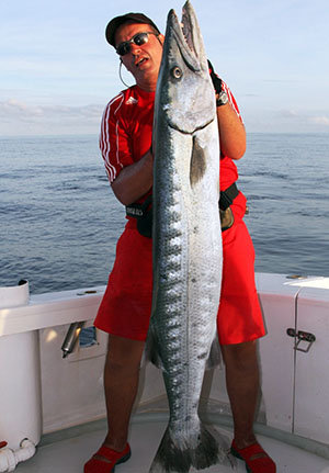 Bruno and his barracuda - Rod Fishing Club - Rodrigues Island - Mauritius - Indian Ocean