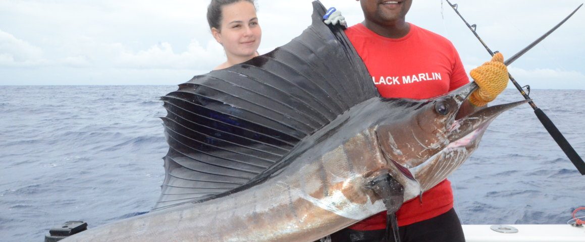 Cécile et son voilier - Rod Fishing Club - Ile Rodrigues - Maurice - Océan Indien