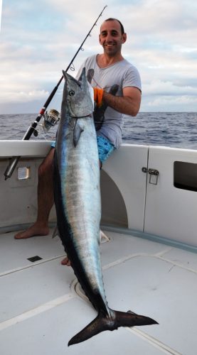 Fabio et son wahoo de 39kg - Rod Fishing Club - Ile Rodrigues - Maurice - Océan Indien