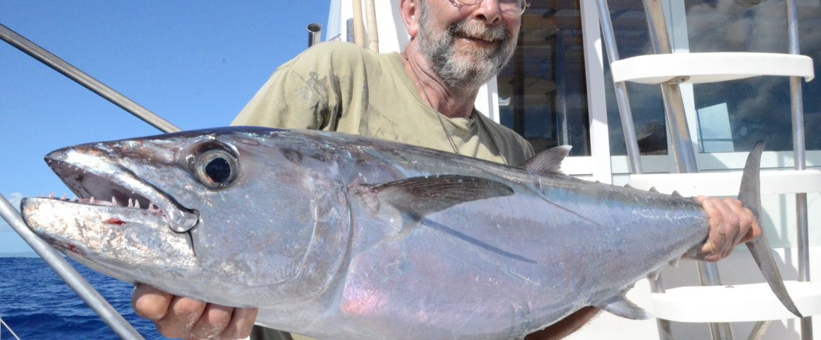 Pascal et son thon dents de chien - Rod Fishing Club - Ile Rodrigues - Maurice - Océan Indien