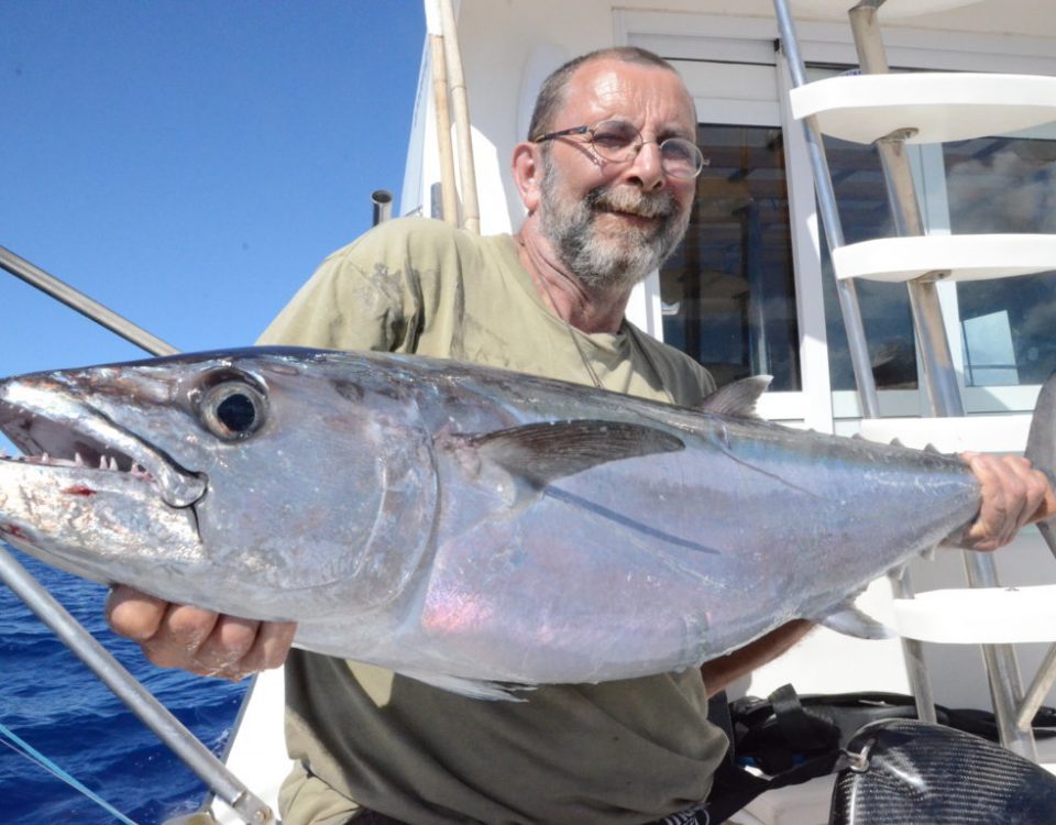 Pascal et son thon dents de chien - Rod Fishing Club - Ile Rodrigues - Maurice - Océan Indien