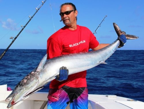 Tof et son wahoo de 30 kg - Rod Fishing Club - Ile Rodrigues - Maurice - Océan Indien