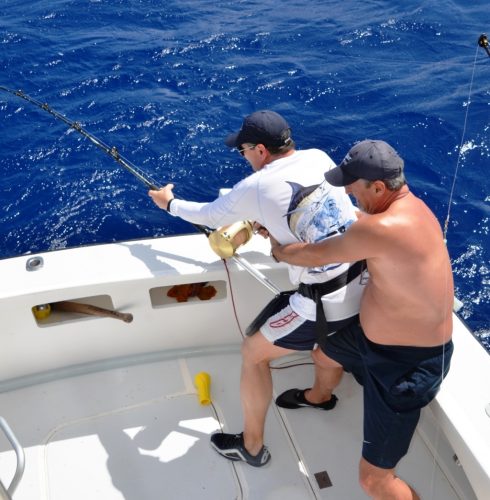 Reste avec nous! Aide en stand up - Rod Fishing Club - Ile Rodrigues - Maurice - Océan Indien