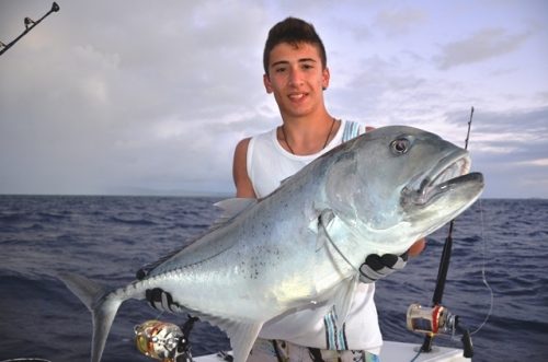 carangue ignobilis relâchée - Rod Fishing Club - Ile Rodrigues - Maurice - Océan Indien