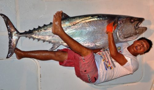 doggy de 70kg en jigging par Olivier - Rod Fishing Club - Ile Rodrigues - Maurice - Océan Indien