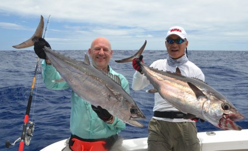 doublé de thons dents de chien - Rod Fishing Club - Ile Rodrigues - Maurice - Océan Indien