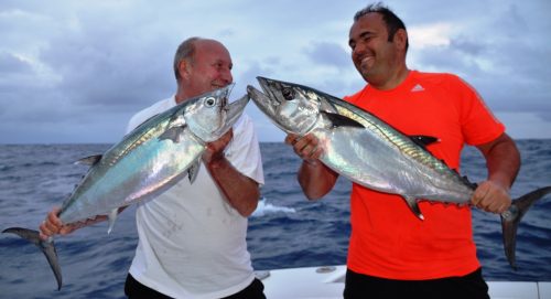 doublé de thons à dents de chien en jigging - Rod Fishing Club - Ile Rodrigues - Maurice - Océan Indien