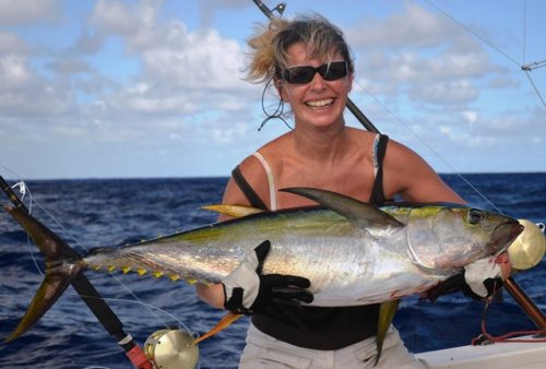 joli thon jaune - Rod Fishing Club - Ile Rodrigues - Maurice - Océan