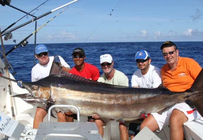 marlin noir d'Alex de 150kg - Rod Fishing Club - Ile Rodrigues - Maurice - Océan Indien