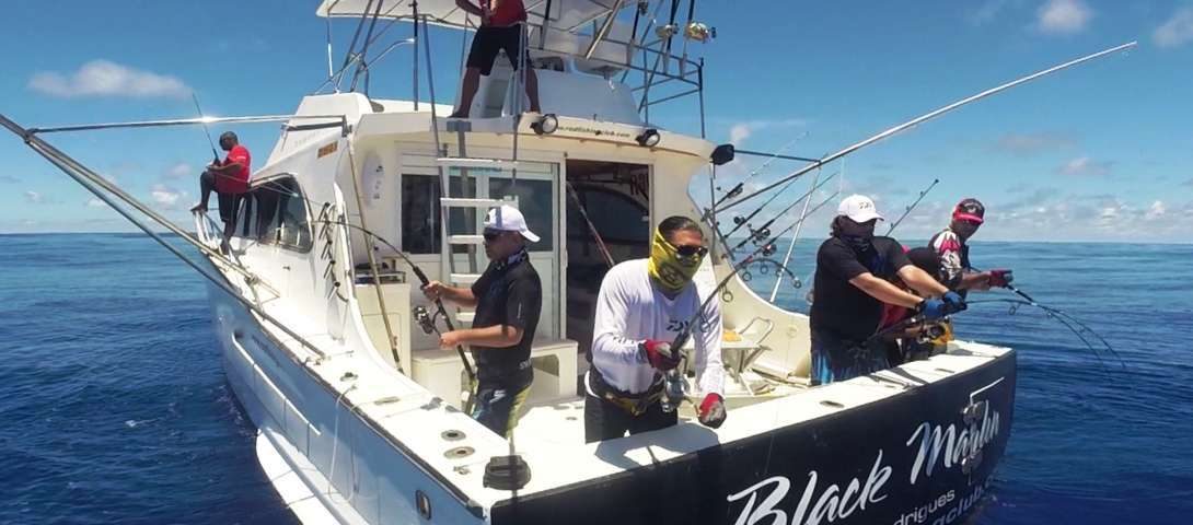 quadruplé en jigging - Rod Fishing Club - Ile Rodrigues - Maurice - Océan Indien