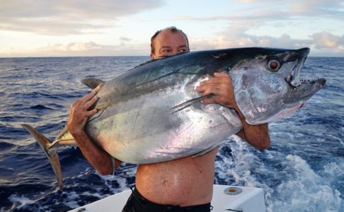 thon à dents de chien de 42kg - Rod Fishing Club - Ile Rodrigues - Maurice - Océan Indien