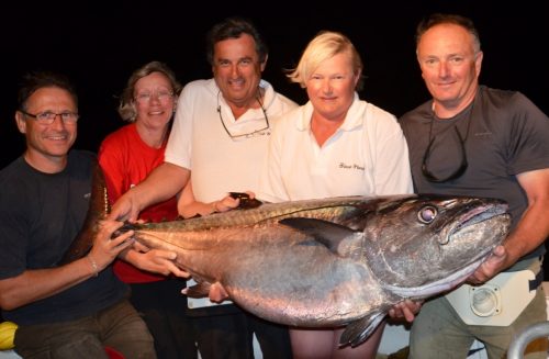 thon à dents de chien de 42kg - Rod Fishing Club - Ile Rodrigues - Maurice - Océan Indien