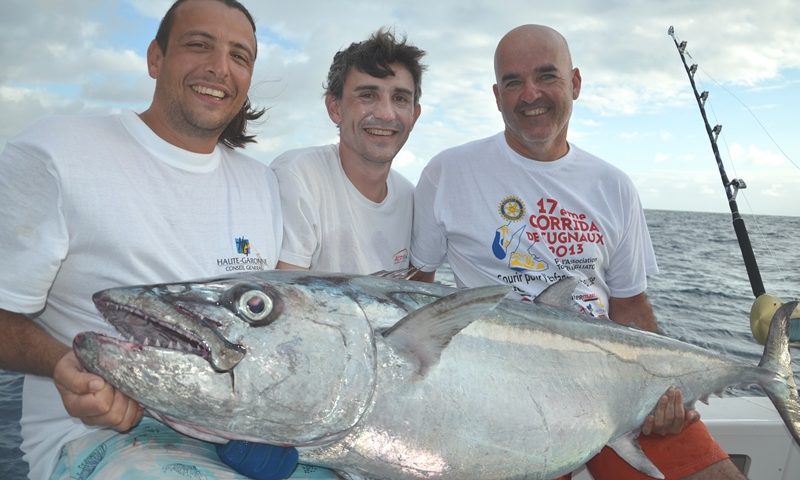 thon à dents de chien de 46kg - Rod Fishing Club - Ile Rodrigues - Maurice - Océan Indien