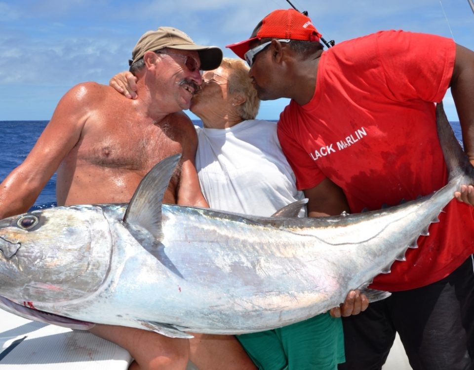 thon à dents de chien de 48kg - Rod Fishing Club - Ile Rodrigues - Maurice - Océan Indien