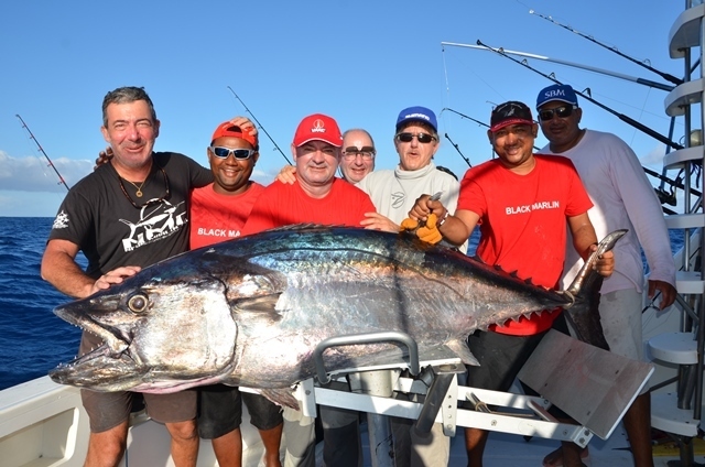 thon dents de chien de 97kg - Rod Fishing Club - Ile Rodrigues - Maurice - Océan Indien