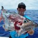 thon à dents de chien dévoré par les requins - Rod Fishing Club - Ile Rodrigues - Maurice - Océan Indien