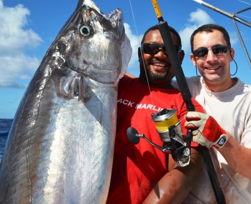 thon à dents de chien pris au spheros shimano - Rod Fishing Club - Ile Rodrigues - Maurice - Océan Indien