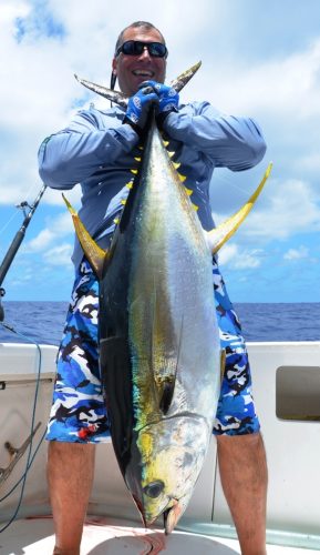 thon jaune 33kg - Rod Fishing Club - Ile Rodrigues - Maurice - Océan Indien