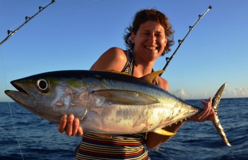 thon jaune de 12kg - Rod Fishing Club - Ile Rodrigues - Maurice - Océan Indien