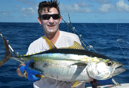 thon jaune de 16kg - Rod Fishing Club - Ile Rodrigues - Maurice - Océan Indien