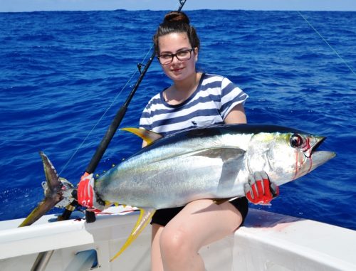 thon jaune de 19kg - Rod Fishing Club - Ile Rodrigues - Maurice - Océan Indien