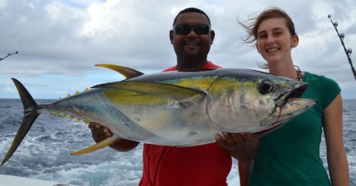 thon jaune de 23kg - Rod Fishing Club - Ile Rodrigues - Maurice - Océan Indien