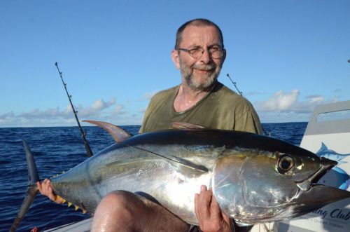 thon jaune de 36kg par Pascal - Rod Fishing Club - Ile Rodrigues - Maurice - Océan Indien