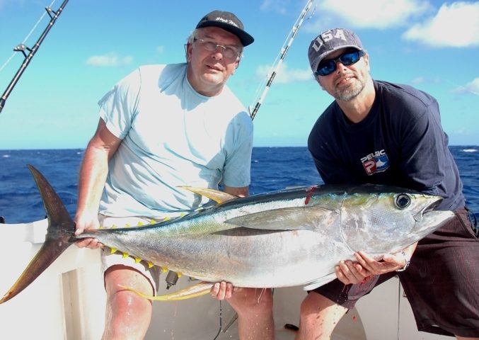 thon jaune de 40kg - Rod Fishing Club - Ile Rodrigues - Maurice - Océan Indien