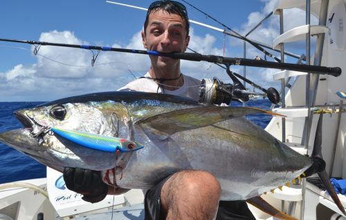 thon jaune de 55kg en heavy spinning - Rod Fishing Club - Ile Rodrigues - Maurice - Océan Indien