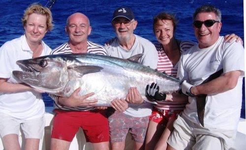 thon à dents de chien de 42kg - Rod Fishing Club - Ile Rodrigues - Maurice - Océan Indien