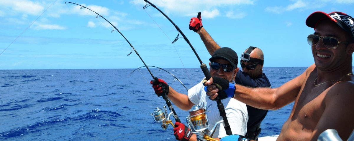 triplé en jigging - Rod Fishing Club - Ile Rodrigues - Maurice - Océan Indien