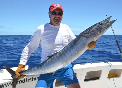 wahoo de 18kg pour Gianni - Rod Fishing Club - Ile Rodrigues - Maurice - Océan Indien