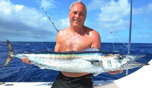 wahoo de 18kg pour Jean Philippe - Rod Fishing Club - Ile Rodrigues - Maurice - Océan Indien