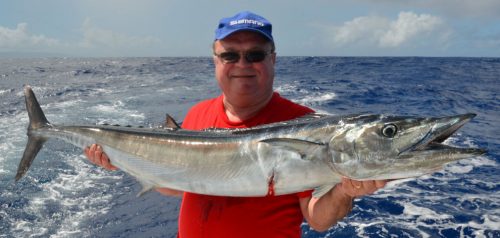 15kg wahoo on trolling by Pierre - Rod Fishing Club - Rodrigues Island - Mauritius - Indian Ocean