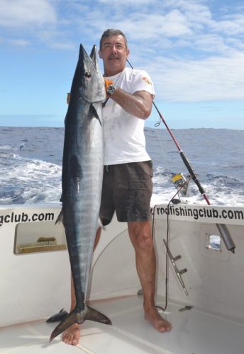 28kg wahoo on trolling by Marc - Rod Fishing Club - Rodrigues Island - Mauritius - Indian Ocean