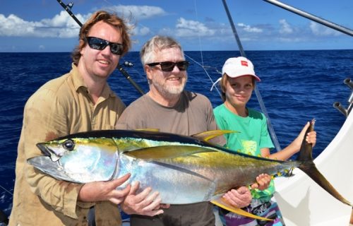 29kg yellowfin tuna on trolling - Rod Fishing Club - Rodrigues Island - Mauritius - Indian Ocean