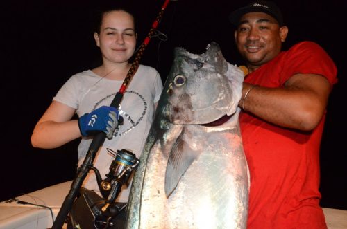 33.5kg doggy on baiting for Cecile - Rod Fishing Club - Rodrigues Island - Mauritius - Indian Ocean