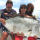 50kg Giant Trevally on baiting - Rod Fishing Club - Rodrigues Island - Mauritius - Indian Ocean