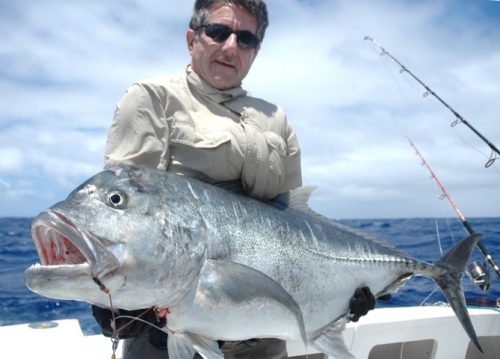 Claudius and nice GT caught on jigging - Rod Fishing Club - Rodrigues Island - Mauritius - Indian Ocean