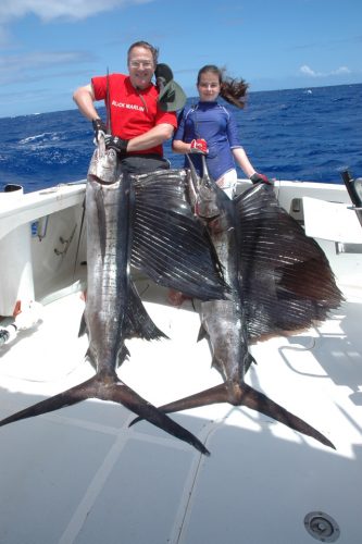 Double sailfish on trolling - Rod Fishing Club - Rodrigues Island - Mauritius - Indian Ocean