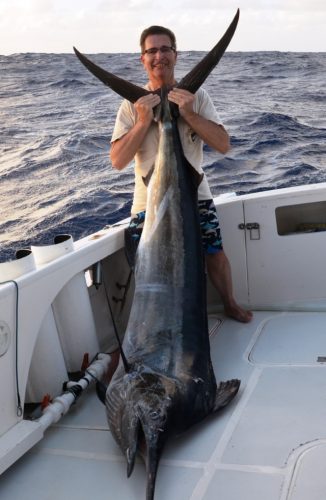 Frans and his black marlin caught on livebaiting - Rod Fishing Club - Rodrigues Island - Mauritius - Indian Ocean