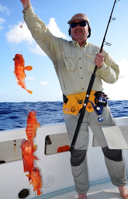 Funny Bottom fishing by Charles on November 2014 - Rod Fishing Club - Rodrigues Island - Mauritius - Indian Ocean