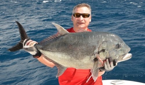 GT released on jigging - Rod Fishing Club - Rodrigues Island - Mauritius - Indian Ocean