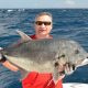 Giant Trevally released caught on jigging - Rod Fishing Club - Rodrigues Island - Mauritius - Indian Ocean